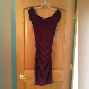 American Living cap sleeve dress, wine, sz 2